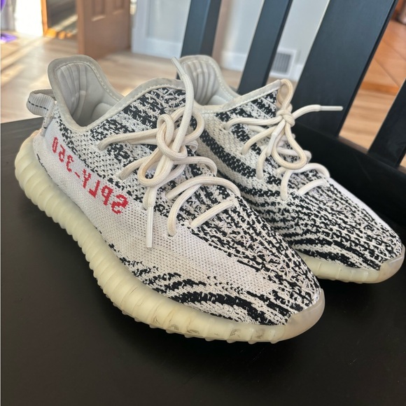 ZEBRA YEEZYS 🦓 SIZE 7 • $120 - Picture 2 of 3